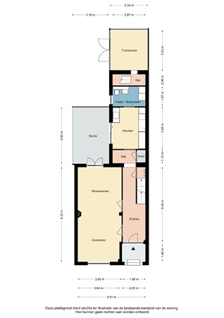 Plattegrond - Schiffelderstraat 11, 6369 TJ Simpelveld - Schiffelderstraat 11 Simpelveld - Begane grond 2D.jpg